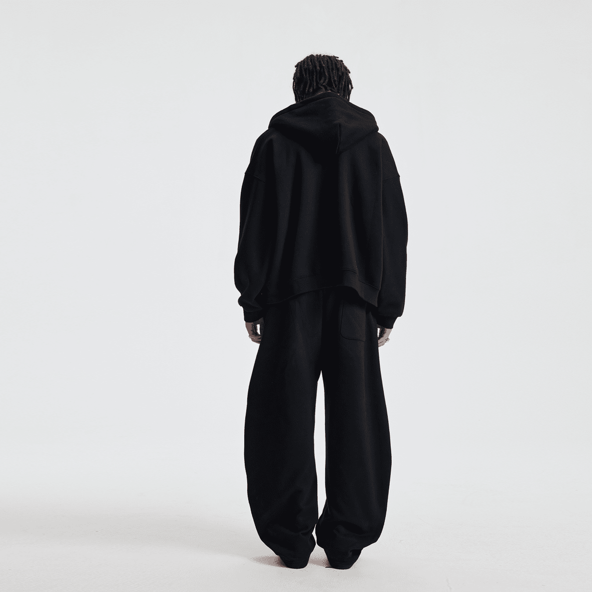 Hoodie boxy zippé ENVOI — Gris chiné