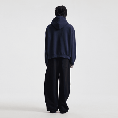 Hoodie boxy zippé ENVOI — Gris chiné