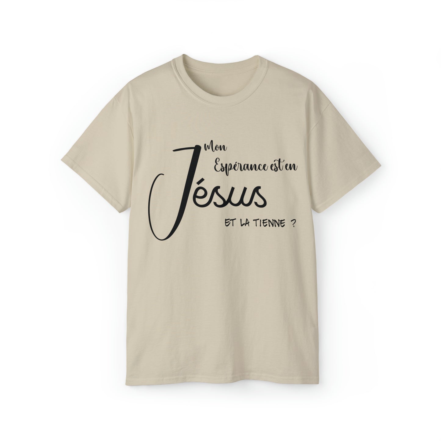 T-SHIRT UNISEXE CLASSIQUE - ESPÉRANCE EN JÉSUS