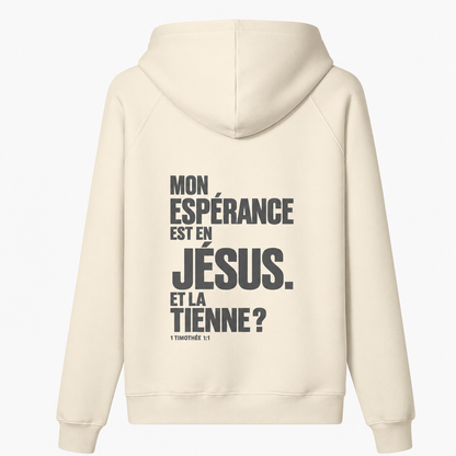 Hoodie oversize Mon Espérance — Ecru