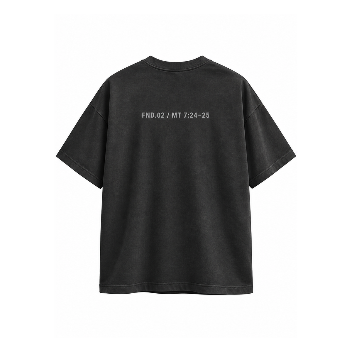 T-shirt boxy FONDATIONS — Noir