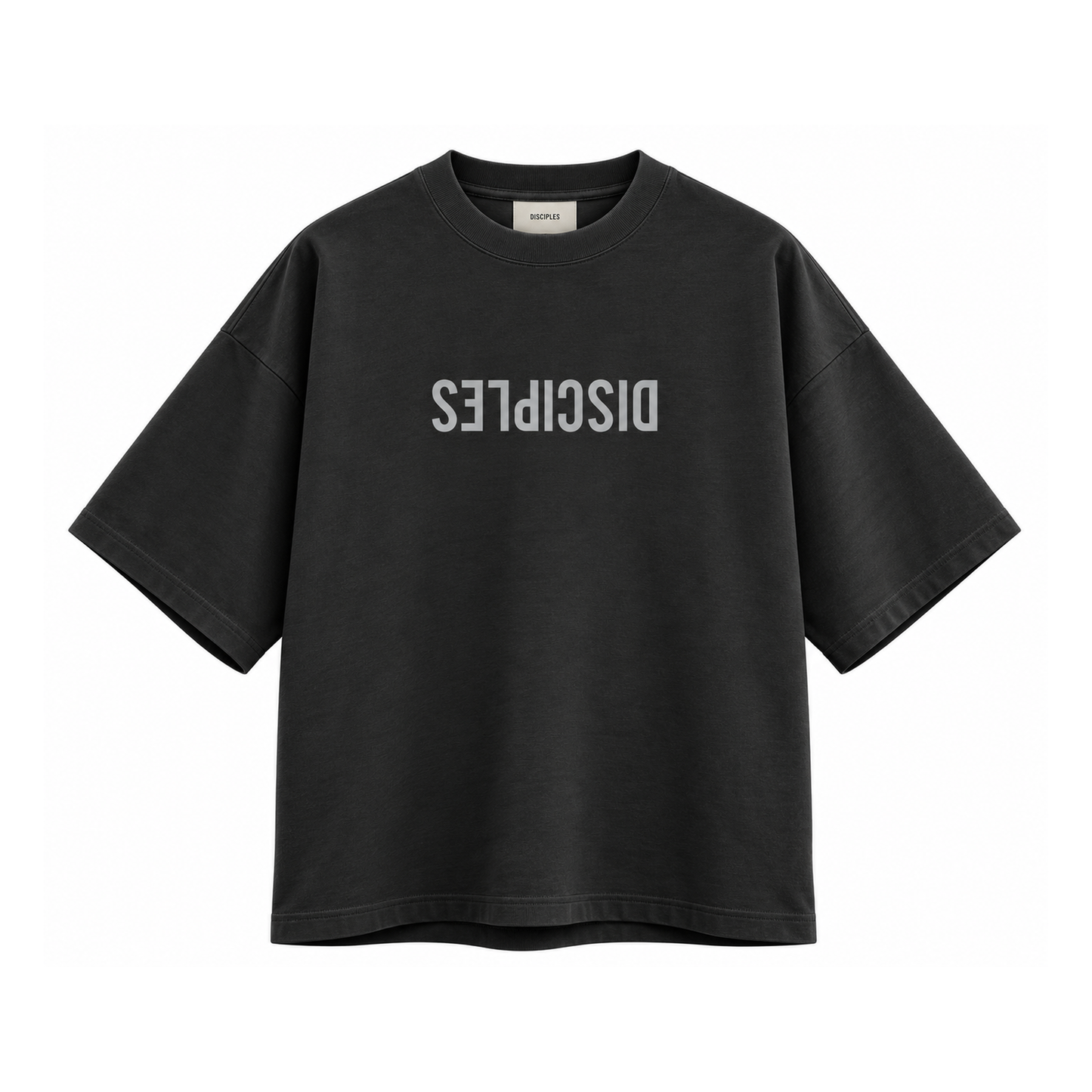 T-shirt boxy FONDATIONS — Noir