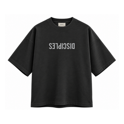T-shirt boxy FONDATIONS — Noir