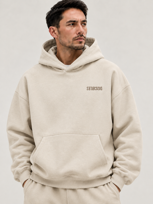 Hoodie boxy FONDATIONS — Beige
