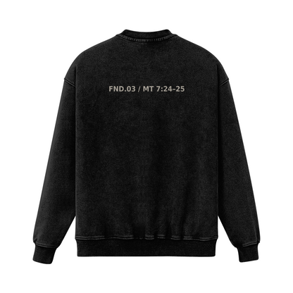 Sweatshirt Boxy FONDATIONS — Noir vintage