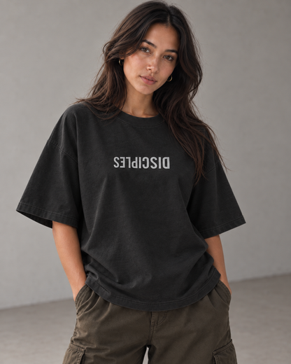 T-shirt boxy FONDATIONS — Noir