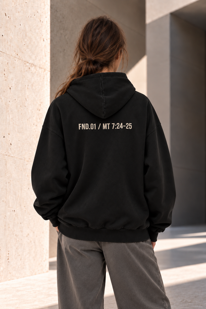 FND.01 — Hoodie Fondations Noir