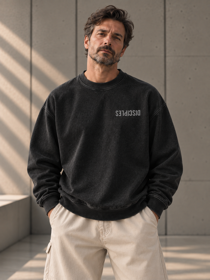 Sweatshirt Boxy FONDATIONS — Noir vintage