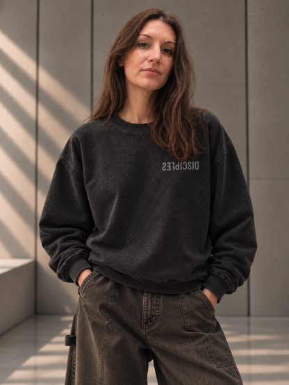 Sweatshirt Boxy FONDATIONS — Noir vintage