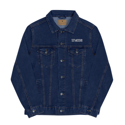 VESTE DENIM CHRETIENNE UNISEXE - BRODERIE AU NOM DE JESUS